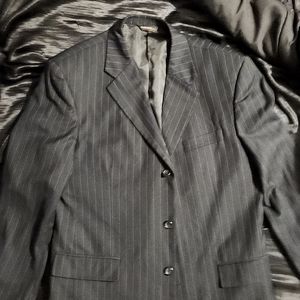 Stylish 42r Pinstripe Blazer Suit Jacket